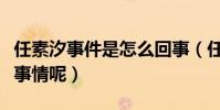 任素汐事件是怎么回事(任素汐到底出了什么事情呢)