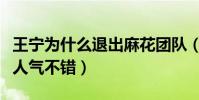 王宁为什么退出麻花团队(多次登上春晚的他人气不错)