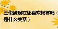 王俊凯现在还喜欢杨幂吗(杨幂和王俊凯现在是什么关系)