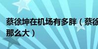 蔡徐坤在机场有多胖(蔡徐坤身上争议为什么那么大)