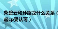 柴碧云和孙绍龙什么关系(合作我要和你在一起cp受认可)