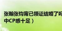 张翰张钧甯已领证结婚了吗(两人在温暖的炫中CP感十足)