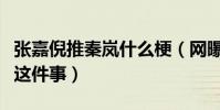 张嘉倪推秦岚什么梗(网曝张嘉倪第一次回应这件事)