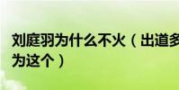 刘庭羽为什么不火(出道多年不温不火仅是因为这个)