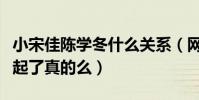 小宋佳陈学冬什么关系(网曝宋佳陈学冬在一起了真的么)