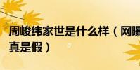 周峻纬家世是什么样(网曝他的富二代身份是真是假)