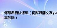 何猷君否认怀孕(何猷君前女友yumi怀孕被扒育有一子是真的吗)