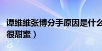 谭维维张博分手原因是什么(两个人感情曾经很甜蜜)