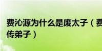费沁源为什么是废太子(费沁源是费玉清的嫡传弟子)