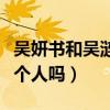 吴妍书和吴涟序长的很像双胞胎（两人会是一个人吗）