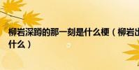 柳岩深蹲的那一刻是什么梗(柳岩出身寒微至今未婚是因为什么)