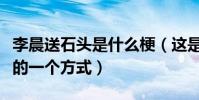 李晨送石头是什么梗(这是李晨表达自己爱意的一个方式)