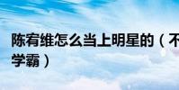 陈宥维怎么当上明星的(不仅外形条件还是个学霸)