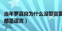 当年罗嘉良为什么没娶宣萱(两人的感情一直都是谣言)