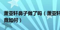 萧亚轩鼻子做了吗(萧亚轩与小男友的感情究竟如何)