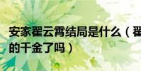 安家翟云霄结局是什么(翟云霄娶到安家天下的千金了吗)