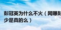 彭冠英为什么不火(网曝彭冠英的影视资源很少是真的么)