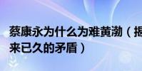 蔡康永为什么为难黄渤(揭秘黄渤和蔡康永由来已久的矛盾)