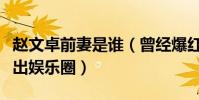 赵文卓前妻是谁(曾经爆红的赵文卓为什么退出娱乐圈)