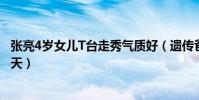 张亮4岁女儿T台走秀气质好(遗传爸爸超模气质长相神似天天)