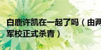 白鹿许凯在一起了吗(由两人主演的新剧烈火军校正式杀青)