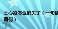 王心凌怎么消失了(一句话概括成也萧何败也萧何)