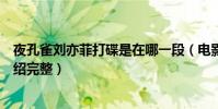 夜孔雀刘亦菲打碟是在哪一段(电影讲的是什么故事剧情介绍完整)