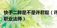 快手二胖是不是许君聪(许君聪为什么被称为职业法师)