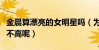 金晨算漂亮的女明星吗(为什么她的人气始终不高呢)