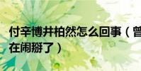 付辛博井柏然怎么回事(曾经的兄弟为什么现在闹掰了)