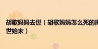 胡歌妈妈去世(胡歌妈妈怎么死的揭露胡歌母亲离世原因去世始末)