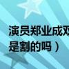 演员郑业成双眼皮上有道疤（郑业成的双眼皮是割的吗）