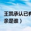 王凯承认已有一子的消息是真的吗（孩子的母亲是谁）