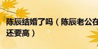 陈辰结婚了吗(陈辰老公在圈内的名气比陈辰还要高)