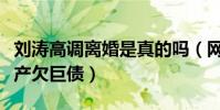 刘涛高调离婚是真的吗(网曝丈夫王珂二度破产欠巨债)