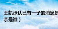 王凯承认已有一子的消息是真的吗(孩子的母亲是谁)