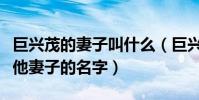 巨兴茂的妻子叫什么(巨兴茂名字倒着读就是他妻子的名字)