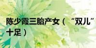 陈少霞三胎产女(“双儿”高龄生女近照富态十足)
