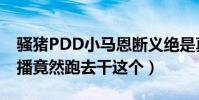 骚猪PDD小马恩断义绝是真的吗(PDD不直播竟然跑去干这个)