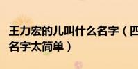 王力宏的儿叫什么名字(四大才子之一的他取名字太简单)