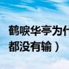 鹤唳华亭为什么没有庆余年火（他的服装特效都没有输）