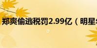 郑爽偷逃税罚2.99亿(明星年赚上亿合理吗)
