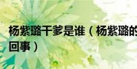 杨紫璐干爹是谁(杨紫璐的干爹门事件是怎么回事)