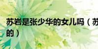 苏岩是张少华的女儿吗(苏岩是张少华和谁生的)