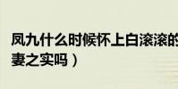 凤九什么时候怀上白滚滚的(在凡间两人有夫妻之实吗)