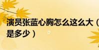 演员张蓝心胸怎么这么大(演员张蓝心的胸围是多少)