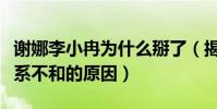 谢娜李小冉为什么掰了(揭秘谢娜和李小冉关系不和的原因)