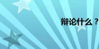 辩论什么?