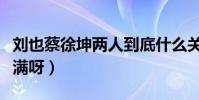 刘也蔡徐坤两人到底什么关系(真的是基情满满呀)