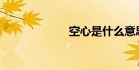 空心是什么意思?